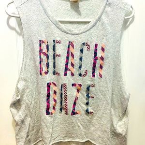 Hollister like new large hi lo gray sleeveless tank top